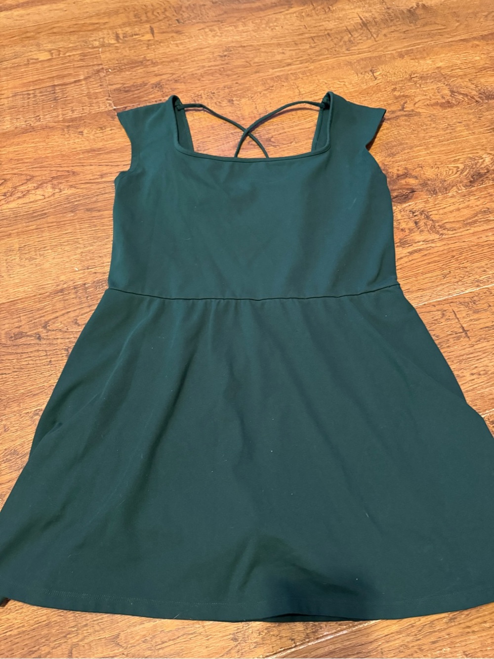 Wild Fable butter bliss XL dark green mini dress romper shorts underneath NEW